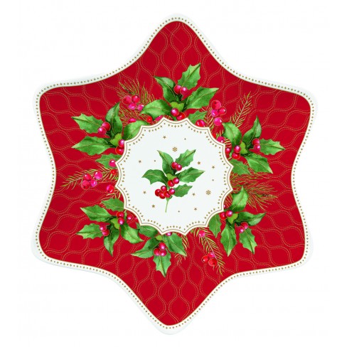 Плато звезда 22см Christmas Berries